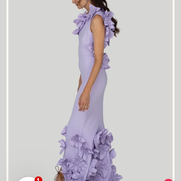 Greta Constantine designer formal gown size medium in colour Mauve - Picture 9 of 14